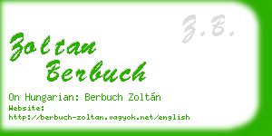 zoltan berbuch business card